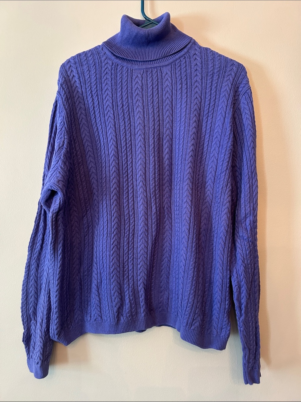 Wainscott Turtleneck Sweater, Purple, Size XL